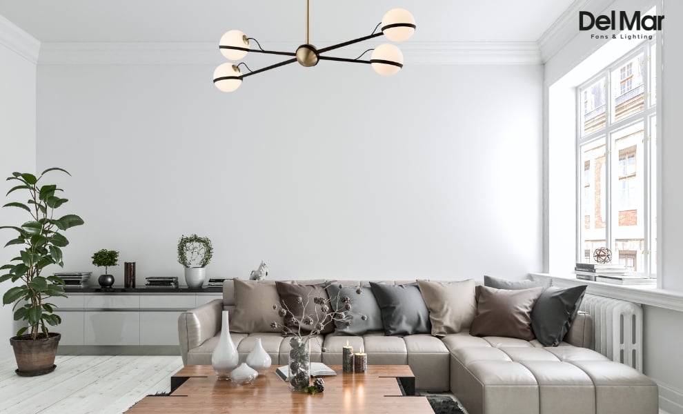 Troy Lighting Ace Pendant in Living Area