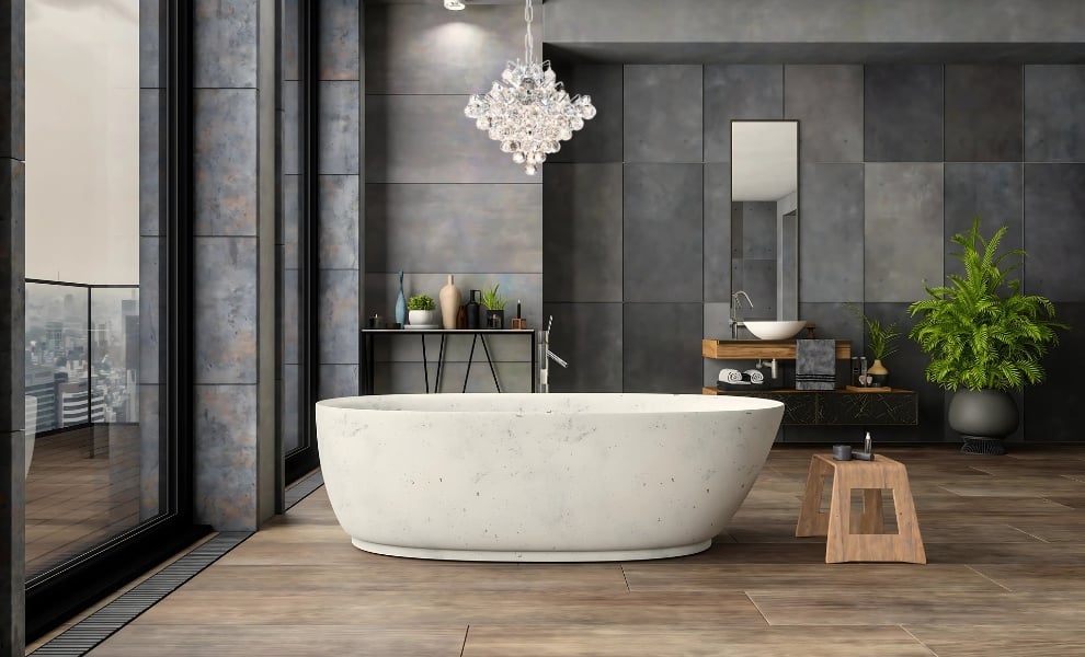 Quoizel Bordeaux Pendant in Bathroom