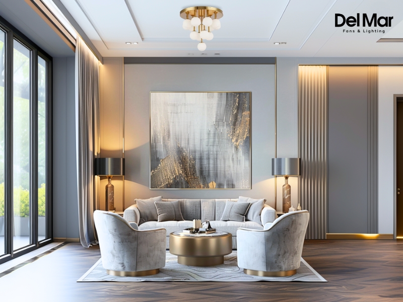 Dainolite Megallan Flush Mount in Living Area