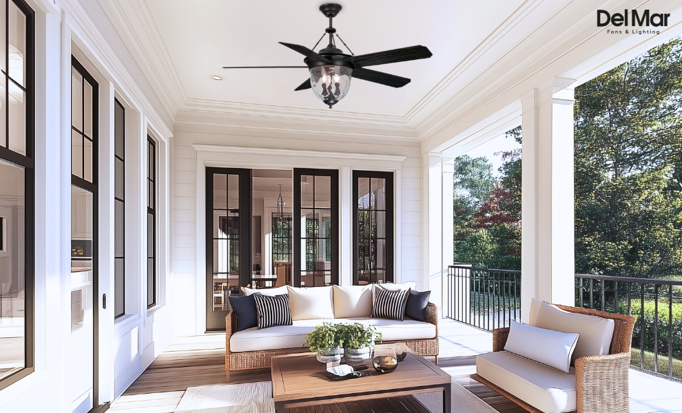 Craftmade Knightsbridge Outdoor High Airflow Ceiling Fan in Outdoor Area