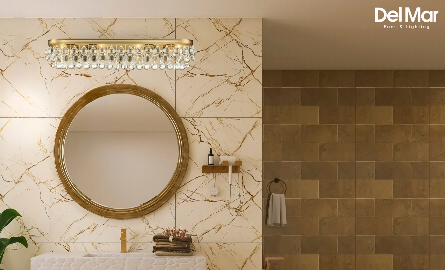 Crystorama 134-VG Calypso Vanity Light in Vanity Area