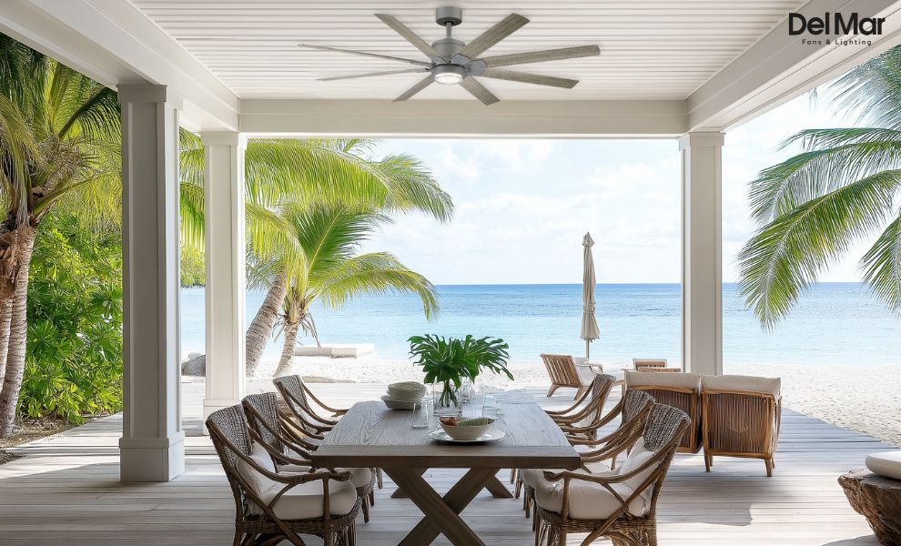 Modern Forms Renegade Outdoor Ceiling Fan in Outdoor Area