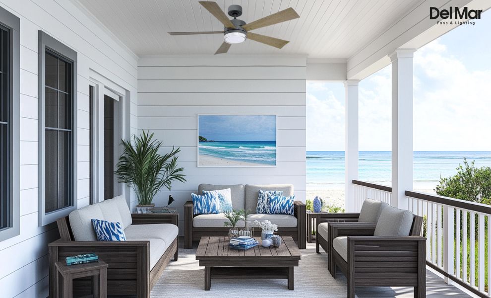 Modern Forms Wynd Outdoor Ceiling Fan in Outdoor Area