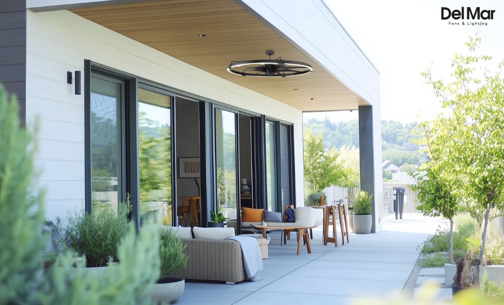 Craftmade Axel Damp-Rated Ceiling Fan in Outdoor Area