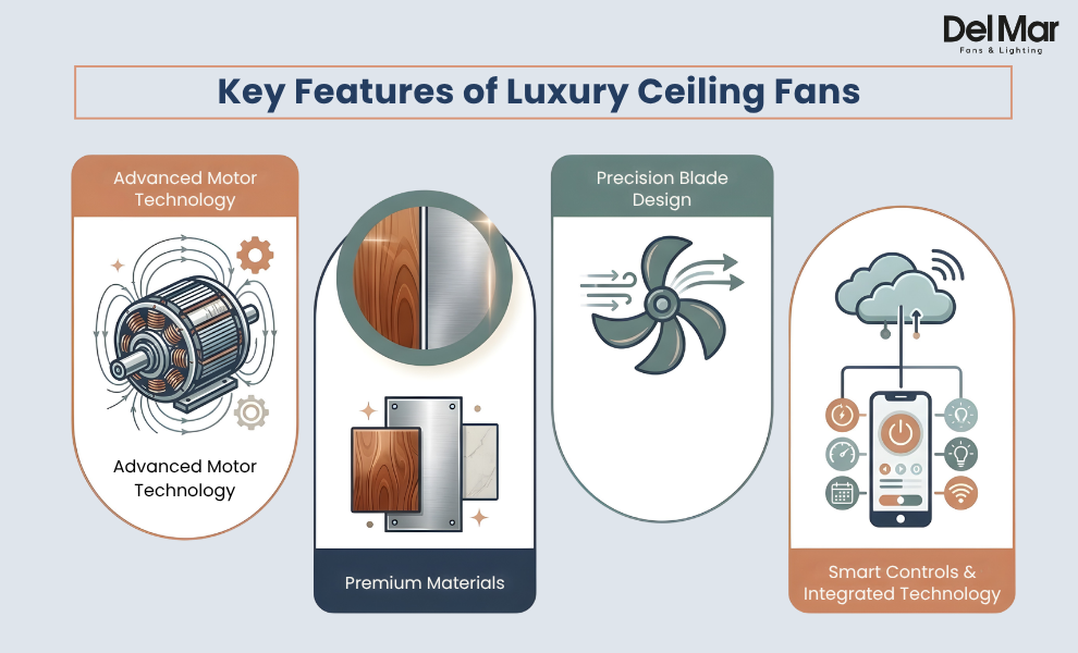 features of luxury ceiling fans
