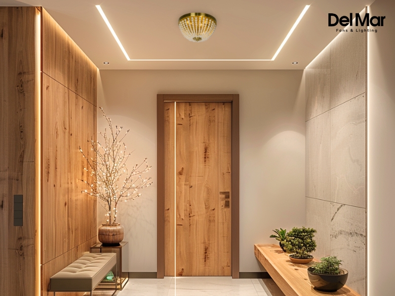 Dainolite Dawson Flush Mount in foyer