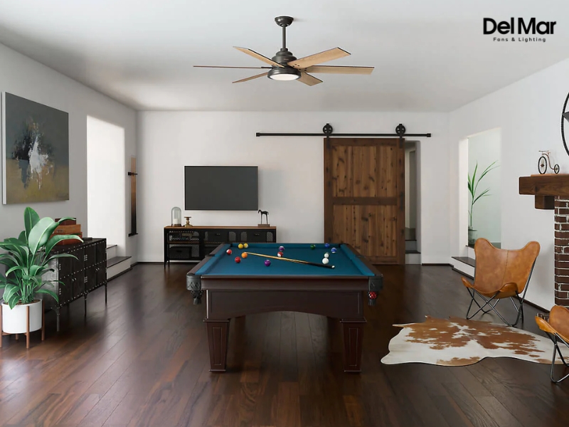 INDOOR CEILING FAN IN LIVING ROOM