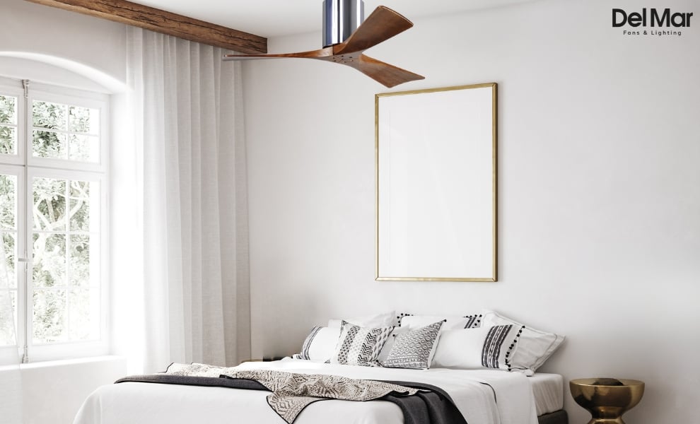 Matthews Irene Ceiling Fan in Small Bedroom 