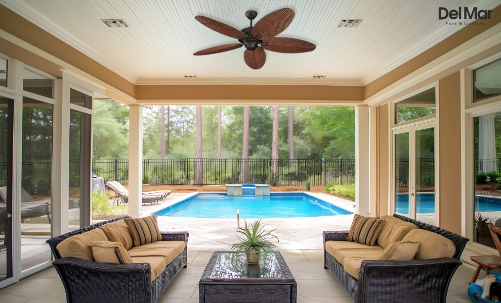 Generation Lighting Cruise Ceiling Fan for Pool House 