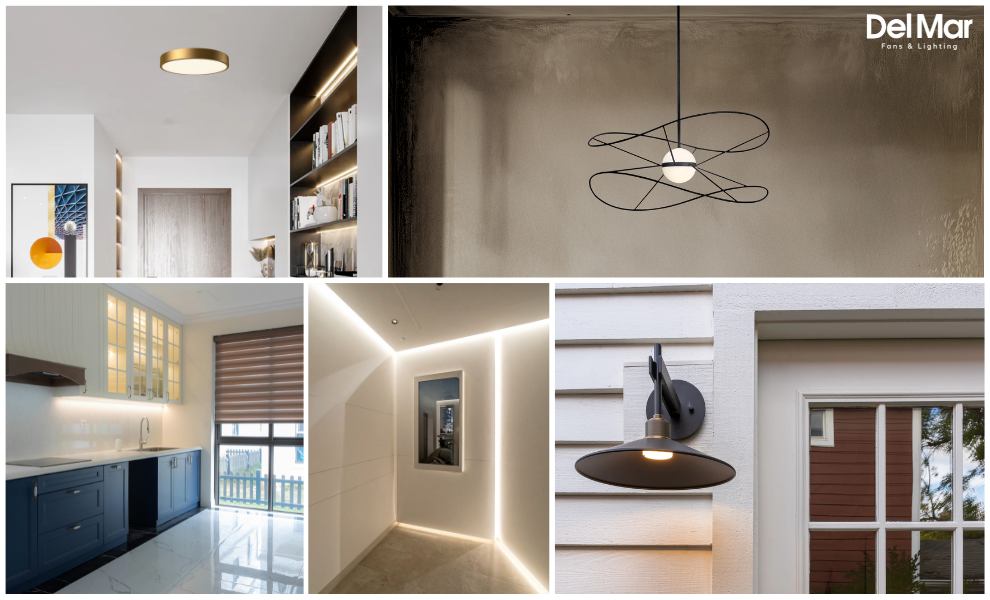 LED pendant light in room