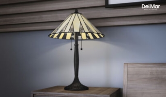 Quoizel TF5617MBK Tiffany Table Lamp