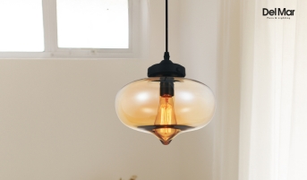 CWI Lighting 5570P11 - Amber Glass Pendant