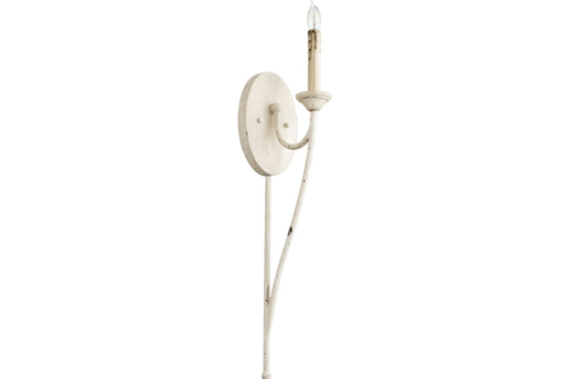 Pictured are two wall lights