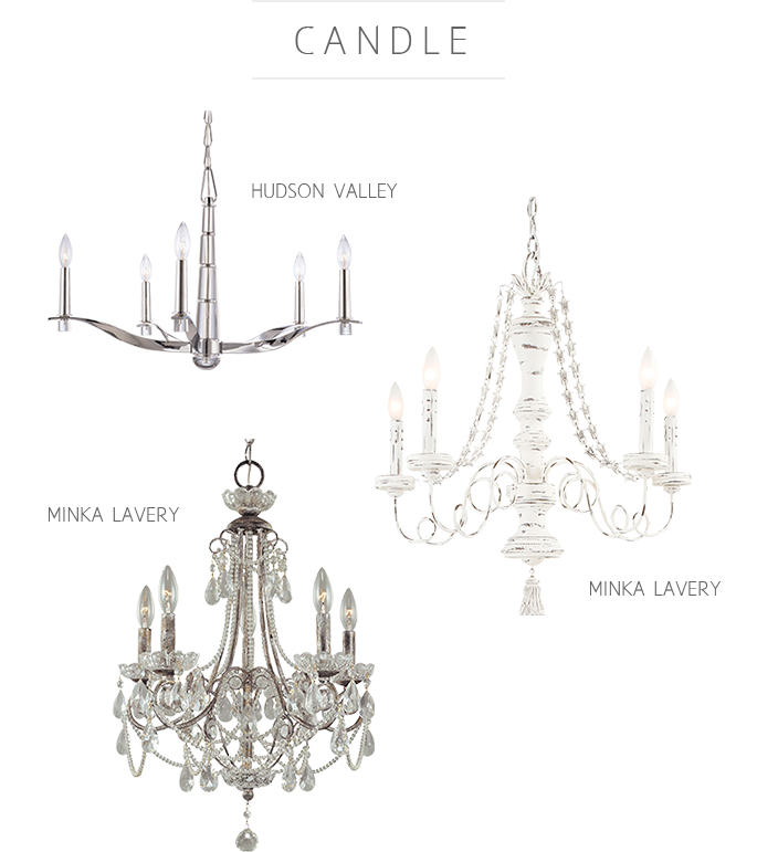 Hudson Valley And Minka Lavery Candle Chandelier Types