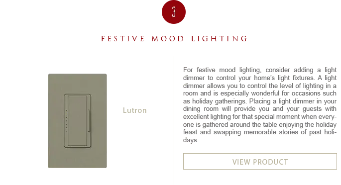 Lutron Festive Mood Lighting Product Info