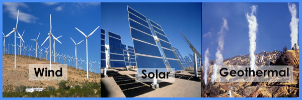 Non Hydroelectric Renewable Energy Is Created Utilizing Wind, Solar, And Geothermal Resources