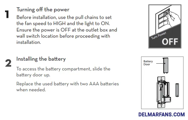 Installing the batteries.