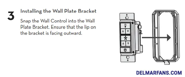 Installing the wall plate bracket