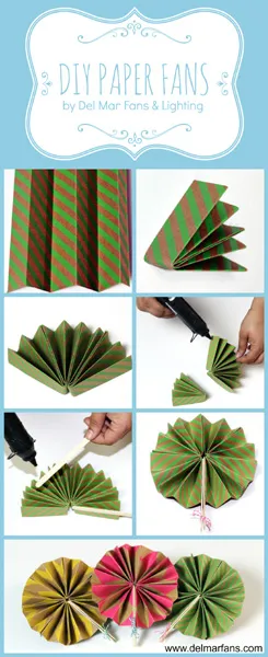 paper fans, paper fan, how to make a paper fan