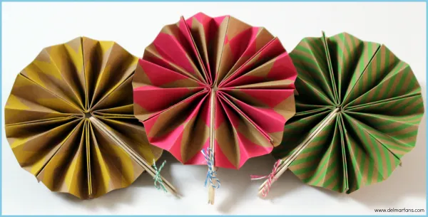 paper fans, paper fan, how to make a paper fan