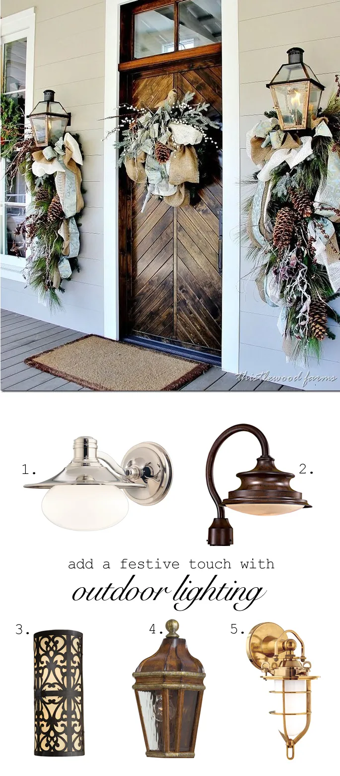 Fancy Decorations For The Porch Lights This Holiday Season