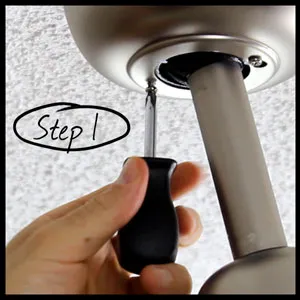 Step 1 To Balance A Ceiling Fan: Loosen Canopy Screws