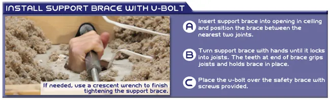 Insert And Twist Support Brace Until Locked And Position U-Bolt