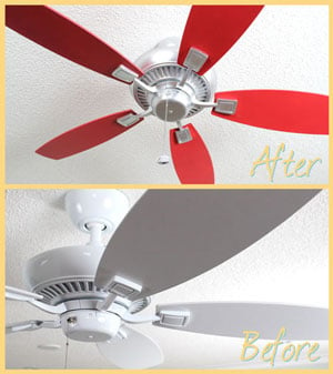 Before And After Painting Your Own Ceiling Fan