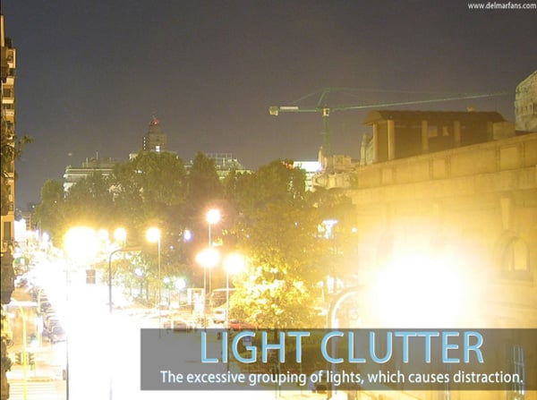 Light Clutter Is Excessive Grouping Of Lights And Causes Distraction