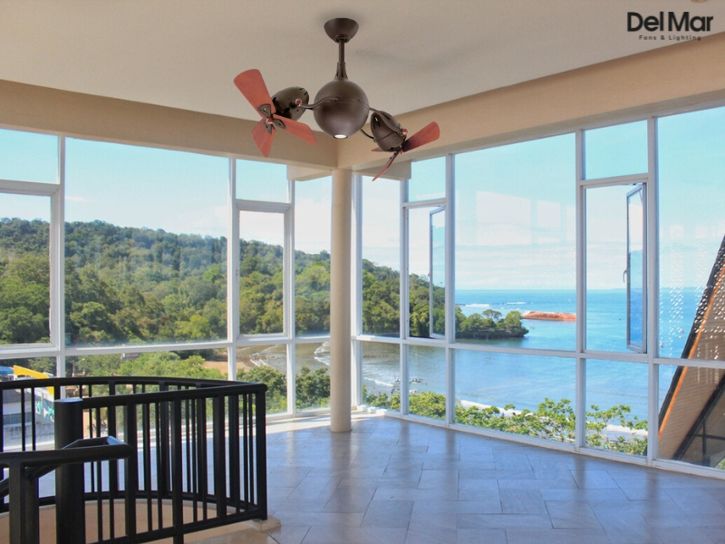 Matthews AQ-TB-WD, Acqua Textured Bronze Dual 39"Outdoor Ceiling Fan 