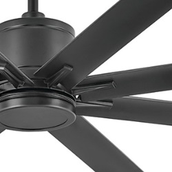 A modern style black ceiling fan