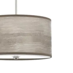 A grey-brown paper shade pendant light